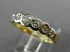 ESTATE .50CT DIAMOND 14KT WHITE & YELLOW GOLD 3D PYRAMID ANNIVERSARY RING #22466