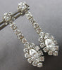LARGE 2.04CT DIAMOND 14KT WHITE GOLD 3D ROUND & MARQUISE FLORAL EARRINGS #28135