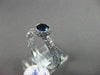 ESTATE .97CT DIAMOND & AAA SAPPHIRE 18KT WHITE GOLD 3D SOLITAIRE ENGAGEMENT RING
