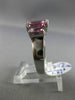 LARGE AAA GIA CERTIFIED PURPLE SAPPHIRE 18KT WHITE GOLD 3 STONE ENGAGEMENT RING