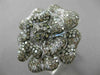 ESTATE MASSIVE 4.57CTW FANCY MULTI COLOR DIAMONDS 18KT WHITE GOLD 3D FLOWER RING