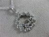 ESTATE .47CT DIAMOND 14KT WHITE GOLD 3D CIRCLE OF LIFE BEZEL HAPPY PENDANT