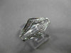 ANTIQUE WIDE .18CT OLD MINE DIAMOND 14KT WHITE GOLD PAVE INSERT RING #22030