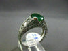 ESTATE 2.18CT DIAMOND & AAA COLOMBIAN EMERALD 14KT WHITE GOLD 3D ENGAGEMENT RING