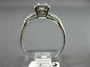 ANTIQUE .40CT OLD MINE DIAMOND 14KT WHITE GOLD 3D FISHTAIL ENGAGEMENT RING #9522
