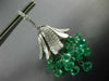 LARGE 20.18CT DIAMONDS & AAA EMERALD 18KT WHITE GOLD CHANDELIER HANGING EARRINGS