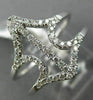 ESTATE LARGE .31CT DIAMOND 18KT WHITE GOLD 3D OPEN ANCHOR FRIENDSHIP FUN RING