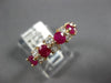ESTATE 1.75CT DIAMOND & AAA RUBY 14KT ROSE GOLD 3D 5mm CLASSIC ANNIVERSARY RING