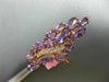 ESTATE EXTRA LARGE 5.36CT DIAMOND & AAA AMETHYST 14K ROSE GOLD OPEN CLUSTER RING