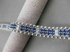 ESTATE WIDE 6.72CTW DIAMOND SAPPHIRE 14KT YLW GOLD LINE STACKING BRACELET #20926
