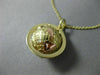 ESTATE 18K YELLOW & ROSE GOLD 3D ALL AROUND THE WORLD HANDCRAFTED PENDANT #26296