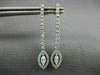 ESTATE .78CT ROUND & MARQUISE DIAMOND 18K WHITE GOLD 3D CLASSIC HANGING EARRINGS