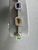 ESTATE 18KT 6.81CT MULTI COLOR EMERALD CUT SAPPHIRE & DIAMONDS GOLD BRACELET