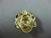 ESTATE LARGE 1.0CT DIAMOND 14K YELLOW GOLD FLOWER STAR OF DAVID FLOATING PENDANT
