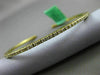 ESTATE .62CT DIAMOND 18KT YELLOW GOLD 3D CLASSIC 2mm FLEXIBLE BANGLE BRACELET
