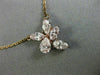 1.54CT WHITE & PINK DIAMOND 18K WHITE & ROSE GOLD 3D BY THE YARD FLOWER NECKLACE