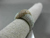 ESTATE WIDE 1.57CT DIAMOND 14KT WHITE & ROSE GOLD 3D PAVE CRISS CROSS LOVE RING