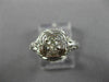 ANTIQUE WIDE .15CT OLD MINE DIAMOND 18KT WHITE GOLD SQUARE ENGAGEMENT RING 26037