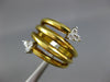 ESTATE LARGE .20CT DIAMOND 18KT YELLOW GOLD 3D MULTI ROW SNAKE FUN RING #746