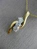 ESTATE LARGE .50CT DIAMOND 14KT TWO TONE GOLD JOURNEY THREE STONE PENDANT #21635