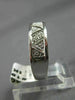 ESTATE .15CT DIAMOND 14KT WHITE GOLD CLASSIC TRIANGULAR ZIG ZAG BAND RING #18766