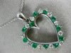 ESTATE .40CT PRINCESS CUT DIAMOND 14KT WHITE GOLD CLASSIC HEART PENDANT #15600