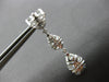 LARGE 3.2CT DIAMOND 18KT WHITE GOLD 3D CLASSIC TEAR DROP FLOWER HANGING EARRINGS