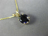 ESTATE 1.35CT AAA PURPLE SAPPHIRE 14KT YELLOW GOLD OVAL FLOATING PENDANT #26239
