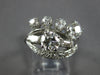 ANTIQUE WIDE 1.94CT OLD MINE DIAMOND 14KT WHITE GOLD 3D ART DECO ENGAGEMENT RING