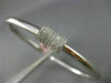 ESTATE .42CT DIAMOND 14K WHITE GOLD 3D SQUARE BOW DESIGN CLASSIC BANGLE BRACELET