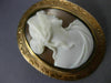 ANTIQUE LARGE 14KT ROSE GOLD CLASSIC SHELL LADY CAMEO FILIGREE BROOCH PIN #21879