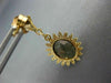 ANTIQUE 3.50CT AAA SMOKY TOPAZ 14KT YELLOW GOLD FLOWER HANGING EARRINGS #21850