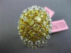ESTATE EXTRA LARGE 7.41CT WHITE & INTENSE YELLOW DIAMOND 18K 2 TONE GOLD 3D RING