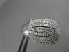 LARGE ANTIQUE 2.75CTW DIAMOND 14KT WHITE GOLD PUFF COCKTAIL RING F/G VVS #18496