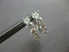 ESTATE SMALL 1.43CT DIAMOND 14KT WHITE GOLD SHARED PRONG 5 STONE HUGGIE EARRINGS