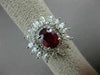 ESTATE LARGE 4.35CT DIAMOND & AAA RUBY 18KT WHITE GOLD ENGAGEMENT COCKTAIL RING