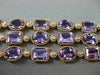 ESTATE WIDE 63.83CT DIAMOND & AAA AMETHYST 14KT ROSE GOLD THREE ROW FUN BRACELET