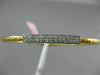 ESTATE .15CT DIAMOND 14KT TWO TONE GOLD ELONGATED PAVE FLEXIBLE BANGLE BRACELET