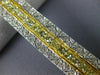 ESTATE WIDE 8.3CT WHITE & FANCY YELLOW DIAMOND 18K TWO TONE GOLD TENNIS BRACELET