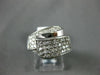 ESTATE WIDE .75T ROUND DIAMOND 14KT WHITE GOLD CLASSIC MULTI ROW SWIRL FUN RING