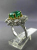 EXTRA LARGE 5.57CT DIAMOND & EMERALD 14K TWO TONE GOLD FLOWER INFINITY LOVE RING