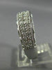 ESTATE WIDE .80CT DIAMOND 14KT WHITE GOLD OPEN FILIGREE TWO ROW ANNIVERSARY RING