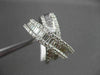 ANTIQUE WIDE 2.54CT DIAMOND 14KT WHITE GOLD CROSS OVER BAND COCKTAIL RING