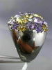 ESTATE MASSIVE 11.0CT DIAMOND & AAA MULTI COLOR GEM 14KT BLACK GOLD 3D FUN RING
