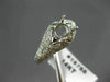 ANTIQUE WIDE .35CT DIAMOND 14KT WHITE GOLD 3D SEMI MOUNT ENGAGEMENT RING #15755