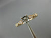 ESTATE .20CT DIAMOND 14KT WHITE & ROSE GOLD OPEN FILIGREE FLOWER ENGAGEMENT RING
