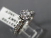 ESTATE WIDE .91CT ROUND DIAMOND 14KT WHITE GOLD SOLITAIRE ENGAGEMENT RING #21702