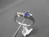 ESTATE .48CT DIAMOND & AAA TANZANITE 14KT WHITE GOLD TRILLION FUN COCKTAIL RING