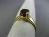 ESTATE 1.50CT RHODOLITE 14K YELLOW GOLD 3D SOLITAIRE OVAL LUCIDA ENGAGEMENT RING