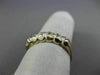 ESTATE .50CT DIAMOND 14KT WHITE GOLD 5 STONE SEMI BEZEL WEDDING ANNIVERSARY RING